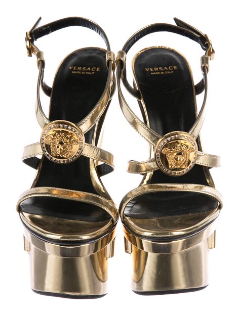 cheap versace medusa replica shoes|versace medusa detail round heels.